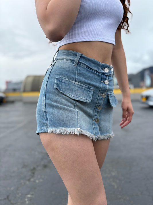 Falda Short - Tono Hielo Óxido
